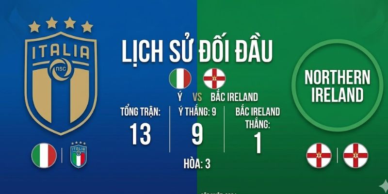 Phân Tích Cuộc Chạm Trán Ý Vs Bắc Ireland 2h45 Ngày 27/03 2 Thành tích đối đầu trong quá khứ của hai đội tuyển quốc gia